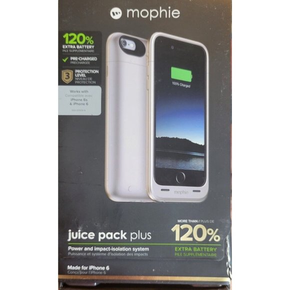 Mophie Juice Pack Plus External Battery Case for iPhone 6/6s - Gold. NIB. 120%